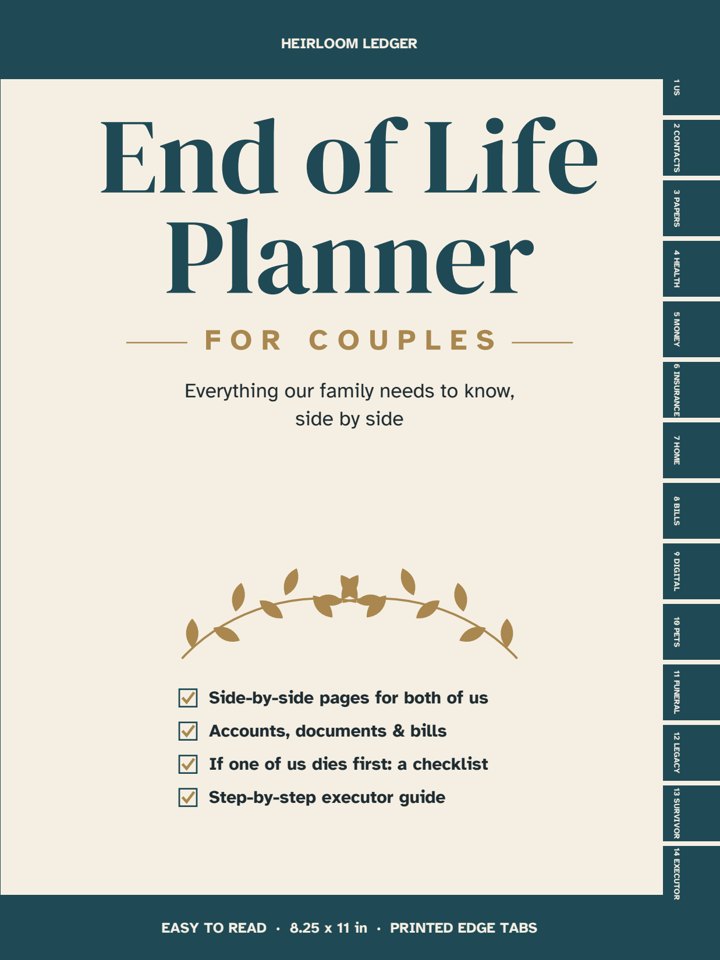 End of Life Planner for Couples cover