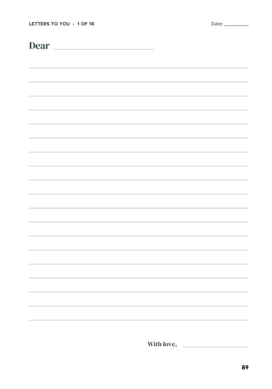 Grief Journal: Letters to you
